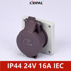 IP44 24V 48V 2Pの単一フェーズの低電圧のパネルによって取付けられるソケット