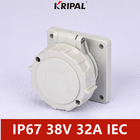 48V 32A IP67 3Pの低電圧のパネルによって取付けられるソケットIECの標準