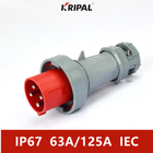 63A 125A IP67の三相防水ヨーロッパの産業プラグ6H