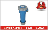 青い IP44 産業電力ソケット ピン および袖の電気コネクタ