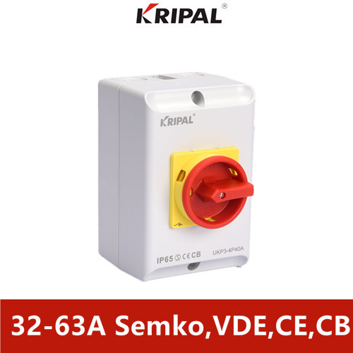 3ポーランド人IP65の回転式アイソレーター スイッチ230-440V 32Amp IECの標準